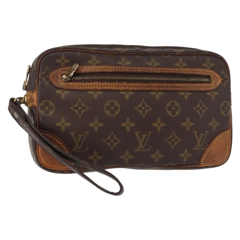 LOUIS VUITTON Monogram Marly Dragonne GM Clutch Bag M51825 LV Auth 156235